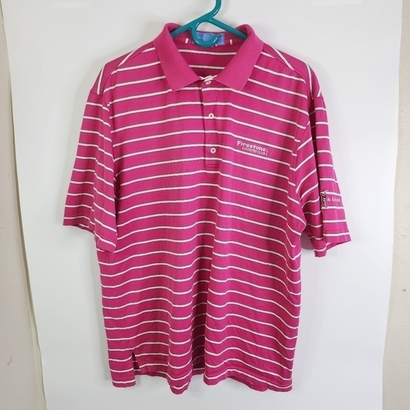 Fairway & Greene Firestone Country Club Men’s XL Striped Short Sleeve Golf Polo - Picture 7 of 8